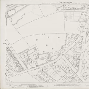 Ordnance Survey Map, Sheffield, School Road, Spring Hill Road area, 1889 (Yorkshire sheet 294. 7. 12)