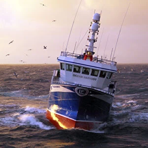 Fishing vessel Ocean Harvest on the North Sea, May 2010. Property released