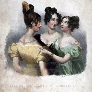 Three 19th century ladies. Artist: Maxim Gauci