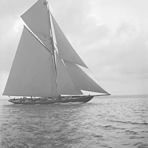The 221 ton gaff-rigged cutter Britannia sailing close-hauled, 1913. Creator