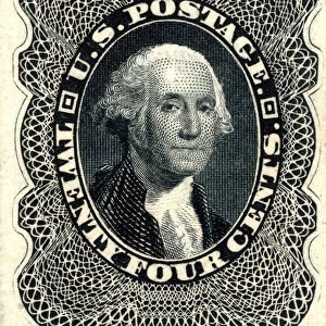 24c Washington trial color card proof, 1881. Creator: American Bank Note Company