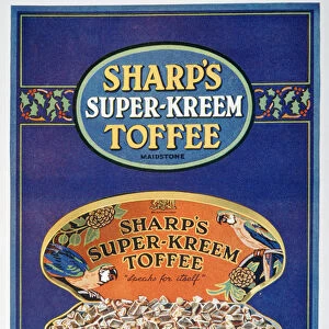 Advert for Sharps Super-Kreem Toffee, 1928