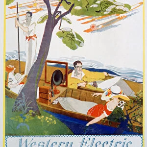 Advert for Western Electric Company wireless frame aerial sets, 1923