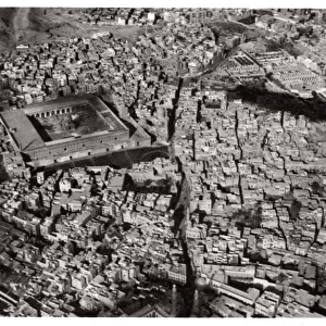 Aerial view of Old Cairo, Egypt, from a Zeppelin, 1931 (1933)