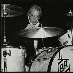 American drummer Buddy Rich playing at the Royal Festival Hall, London, June 1985