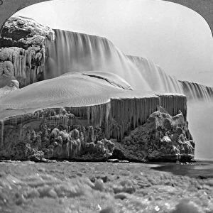 American Falls, Niagara Falls, in winter, New York, USA. Artist: Realistic Travels Publishers
