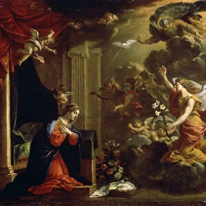 The Annunciation, 17th century. Artist: Eustache Le Sueur