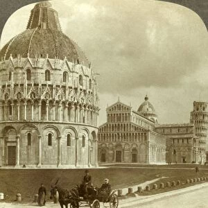 Three architectural gems - Baptistery, Cathedral and Campanile, (W. ), Pisa, Italy, c1909