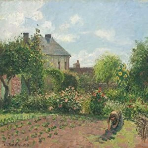The Artists Garden at Eragny, 1898. Creator: Camille Pissarro