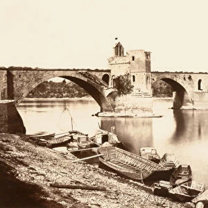 Avignon, Pont St. Benezet, ca. 1864. Creator: Edouard Baldus