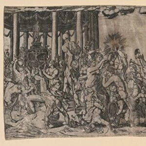 Bacchanalian Scene, late 1500s-early 1600s. Creator: Francesco Bertelli (Italian)