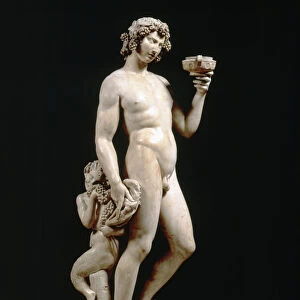 Bacchus, c. 1496 - 1497, work in marble by Michelangelo
