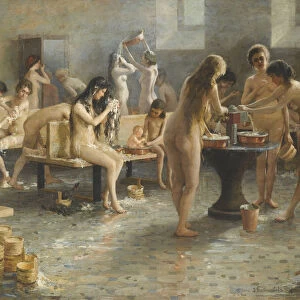 The Bath House. Artist: Plotnikov, Vladimir Alexandrovich (1866-1917)