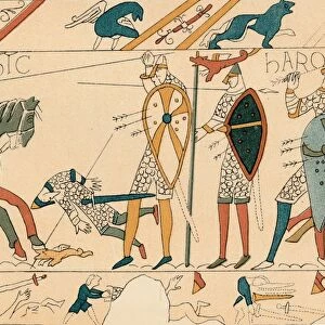 Battle of Hastings & Death of Harold, (19th century?). Creator: Unknown