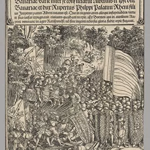 Bavarian War, plate 18 from Historical Scenes from the Life of Emperor... printed c. 1520. Creator: Wolf Traut