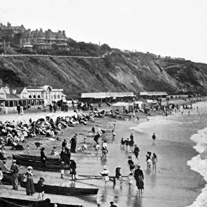 The beach at Bournemouth, Dorset, early 20th century. Artist: JE Beale Ltd