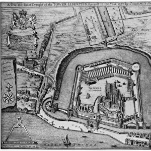 Birds eye view of the Tower and Liberties as they appeared in 1597, London, 20th century