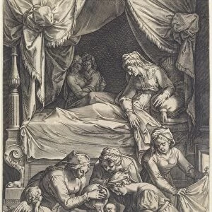 Birth of the Virgin (copy), 1581. Creator: Julius Goltzius