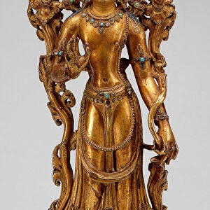 Bodhisattva Maitreya with Fear-Not Gesture (Abhayamudra), 15th century. Creator: Unknown