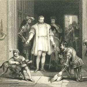 Bolingbrokes False Homage to Richard II. at Flint Castle, 1836. Creators: Unknown