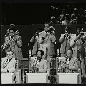 The brass section of the Count Basie Orchestra, Royal Festival Hall, London, 18 July 1980