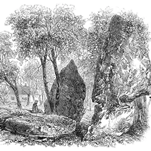 The British Association at Bath: Druidical stones in an orchard at Stanton Drew, 1864. Creator: Unknown