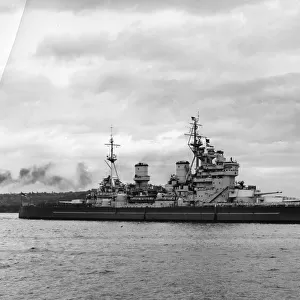 British battleship HMS King George V, Sydney, Australia, 1945