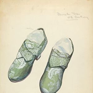 Brocade Shoes, c. 1940. Creator: Jean Gordon