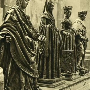 Bronze statues in the Hofkirche, Innsbruck, Tyrol, Austria, c1935. Creator: Unknown