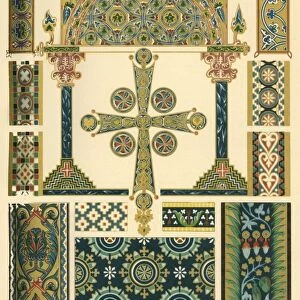 Byzantine glass mosaic, coloured enamel, illumination, (1898). Creator: Unknown