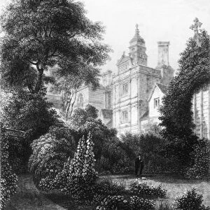 Caius College from the Fellows Gardens, c1837. Creator: John Le Keux