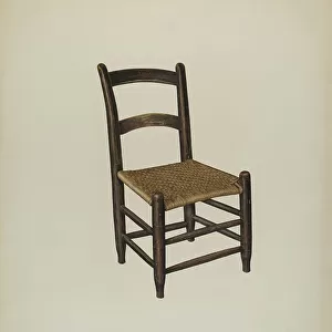 Cane Bottom Chair, c. 1942. Creator: Laurette Gauthier