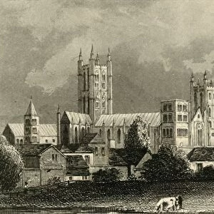Canterbury Cathedral, Kent, c1845. Creator: Unknown