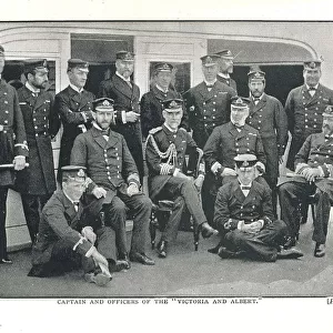 Captain and Officers of the Victoria and Albert The Queens Yacht Launched 1855