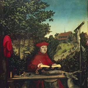 Cardinal Albrecht of Brandenburg (1490-1545) as Saint Jerome, 1527