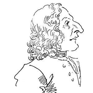 Caricature of composer Antonio Vivaldi, 1723. Artist: Ghezzi, Pier Leone (1674-1755)