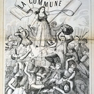 Cartoon dedicated to the National Guard, Paris Commune, 1871
