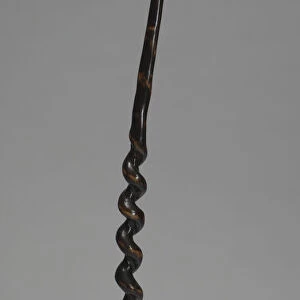 Carved wooden cane owned by Carl Brashear, after 1966. Creator: Unknown