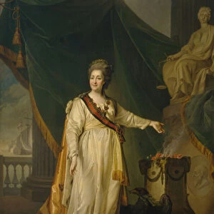 Catherine II as Legislator in the Temple of the Goddess of Justice, 1783. Artist: Levitsky, Dmitri Grigorievich (1735-1822)