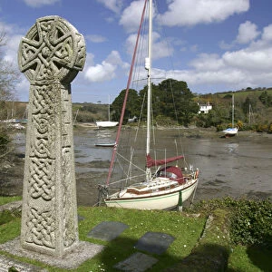 Celtic cross, St Just in Roseland, Cornwall