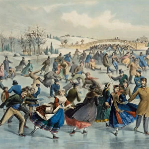 Central Park, Winter - The Skating Pond, 1862. Creator: Lyman Wetmore Atwater
