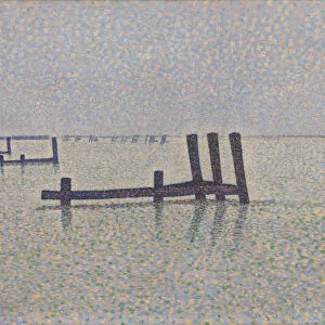 The Channel at Nieuwpoort, c. 1889. Artist: Finch, Alfred William (1854-1930)