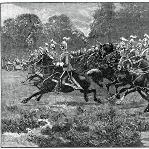 Charge of the 5th and 7th Dragoon Guards, review in Windsor Park, 1900
