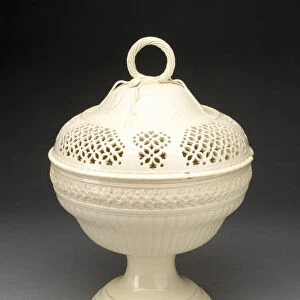 Chestnut Basket, Yorkshire, c. 1790. Creator: Leeds Pottery