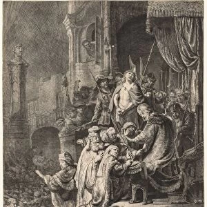 Christ Before Pilate: Large Plate, 1636. Creator: Rembrandt van Rijn (Dutch, 1606-1669)