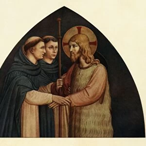 Christ as a Pilgrim Met by Two Dominicans, 15th century, (c1909). Artist: Fra Angelico