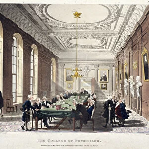 College of Physicians, London, 1808. Artist: Augustus Charles Pugin