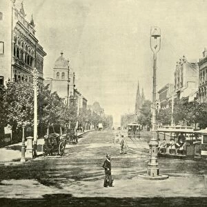 Collins Street, Melbourne, from the Treasury Buildings, 1901. Creator: Unknown