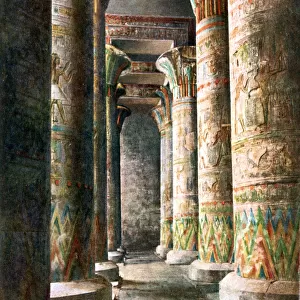 Columns, Temple of Horus, Edfu, Egypt, 20th Century