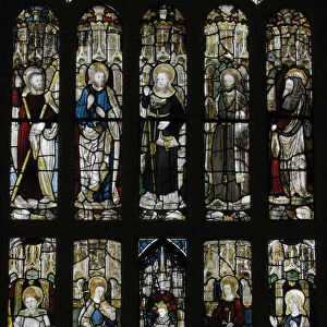 Composite Window of English Stained Glass, British, 15th century. Creator: Unknown